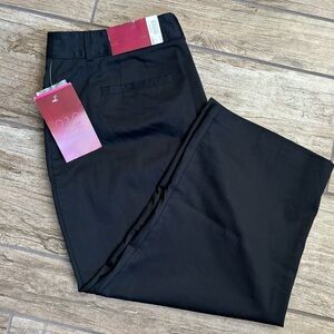 NEW WITH TAG Kohl's Black Capri Pants 212 Collection Classic Fit size 16 NEW